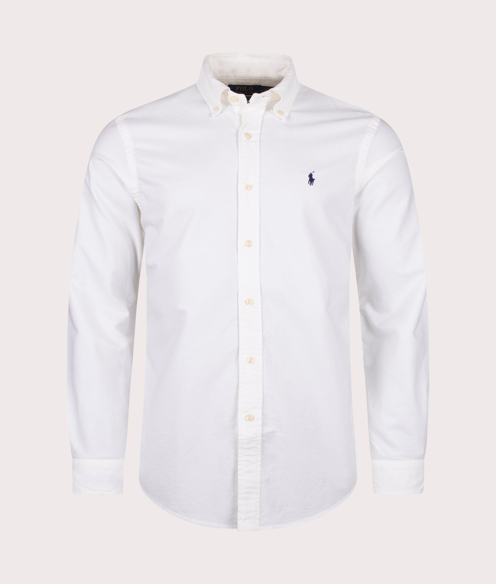Custom-Fit-Oxford-Shirt-White-Polo-Ralph-Lauren-EQVVS-Front-shot