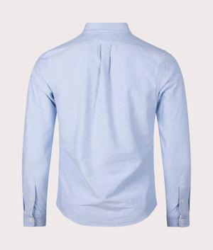 Polo Ralph Lauren Slim Fit Lightweight Oxford Shirt in Blue, 100% Cotton Back Shot at EQVVS