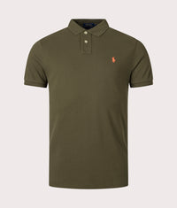 Custom Slim Fit Mesh Polo Shirt: 014 Canopy Olive 
