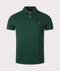 Custom Slim Fit Mesh Polo Shirt: 015 College Green 