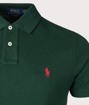 Custom Slim Fit Mesh Polo Shirt in Green Polo Ralph Lauren EQVVS