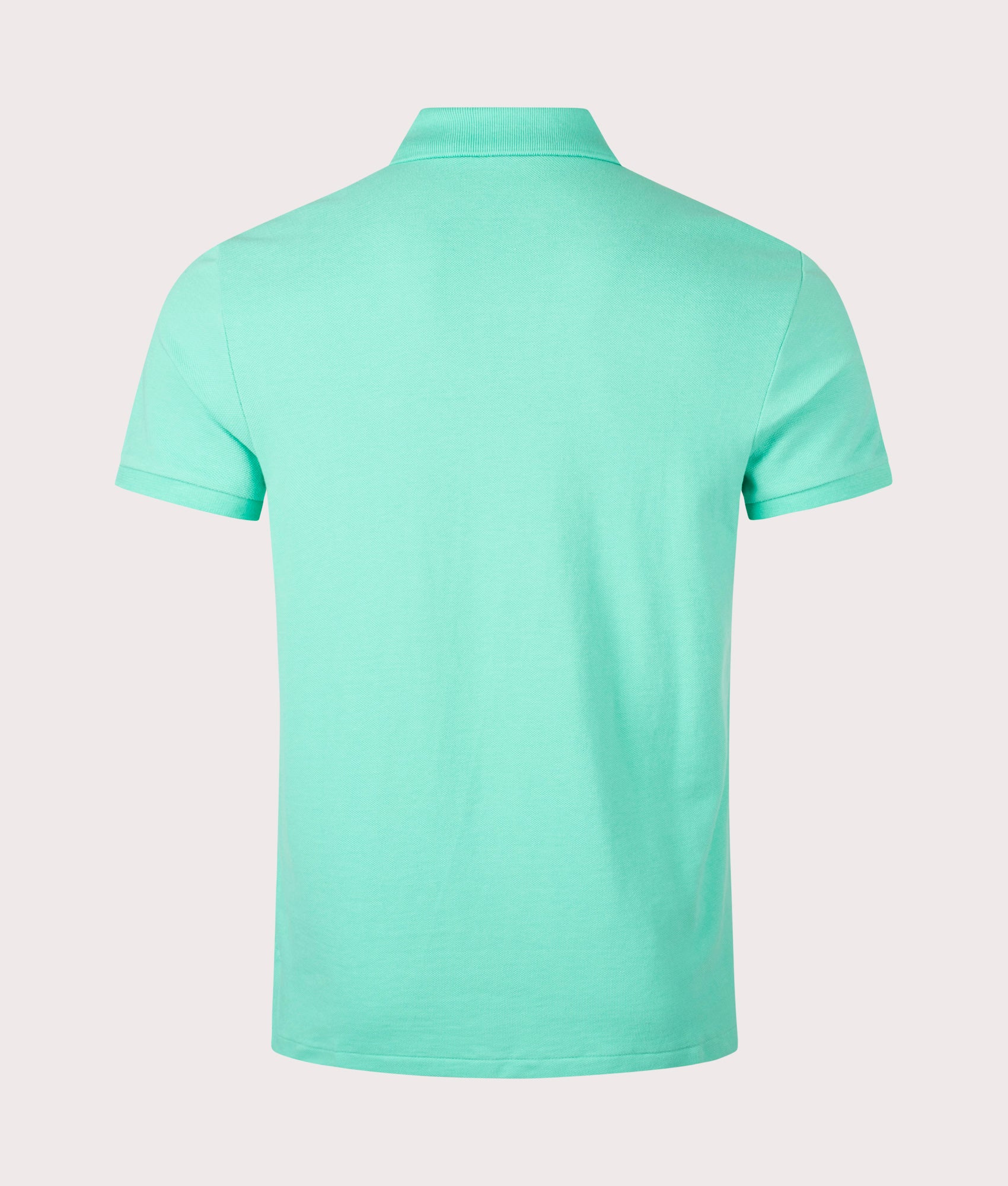 Custom Slim Fit Mesh Polo Shirt in Sunset Green | 100% Cotton | Polo Ralph Lauren | EQVVS | Back shot 