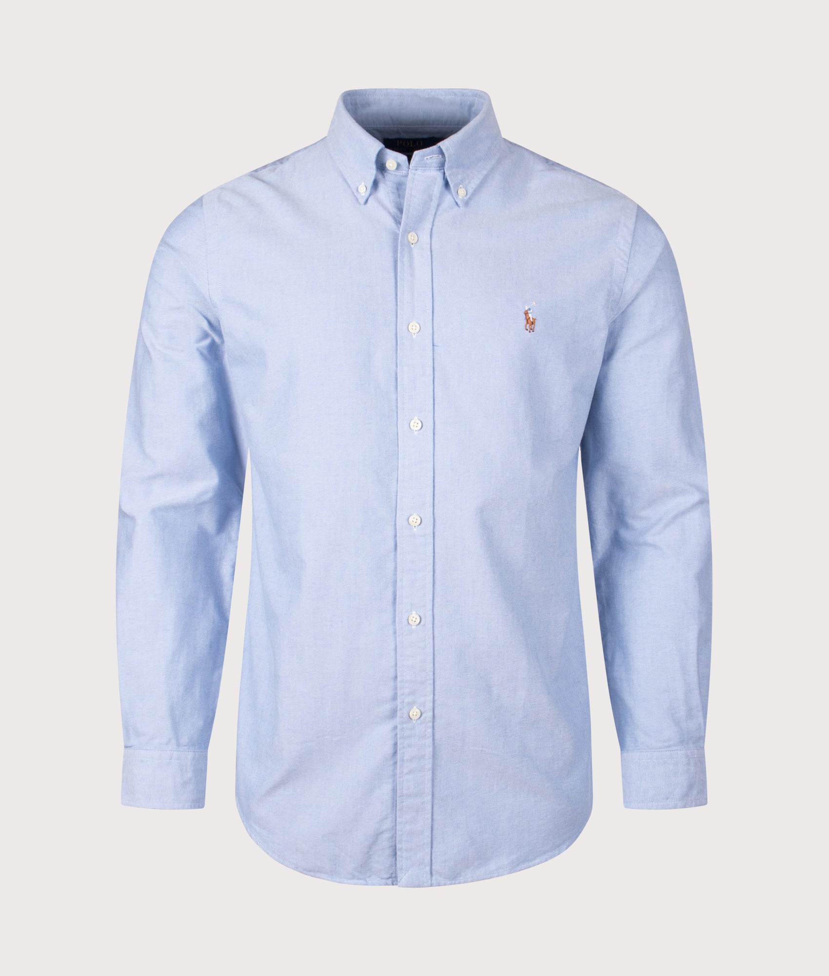 Custom-Fit-Oxford-Shirt-Blue-Polo-Ralph-Lauren-EQVVS-front-shot