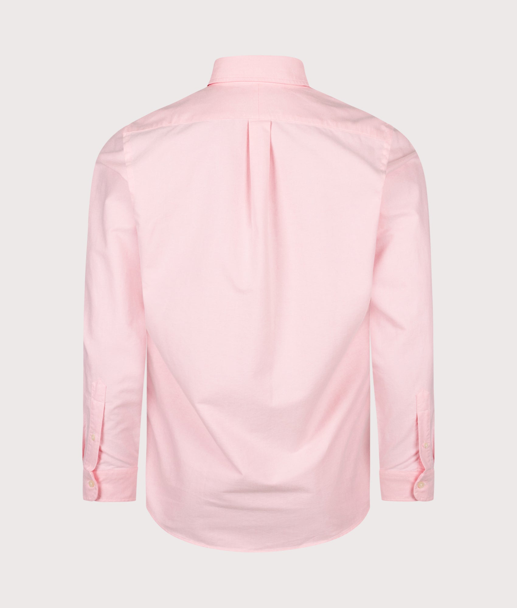 Polo Ralph Lauren Custom Fit Oxford Shirt in Pink at EQVVS Menswear. Back shot.