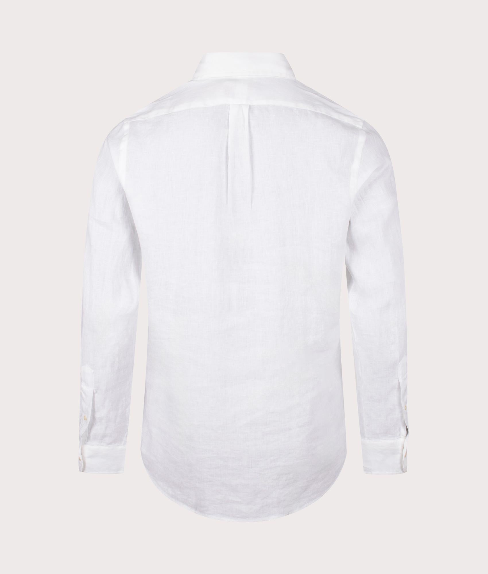 Polo Ralph Lauren Custom Fit Linen Shirt at EQVVS. Back Shot.