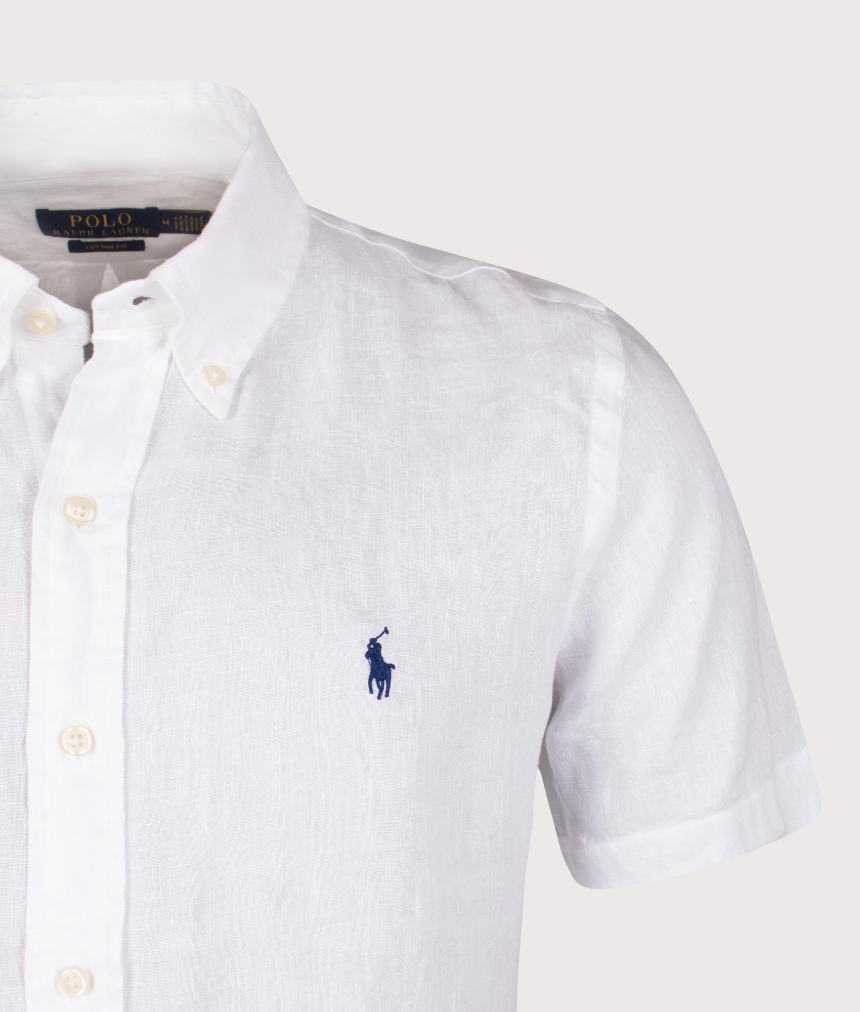 Custom Fit Linen Shirt. Shot by EQVVS. Detail shot.