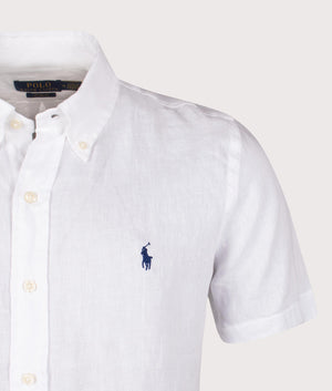 Custom Fit Linen Shirt. Shot by EQVVS. Detail shot.
