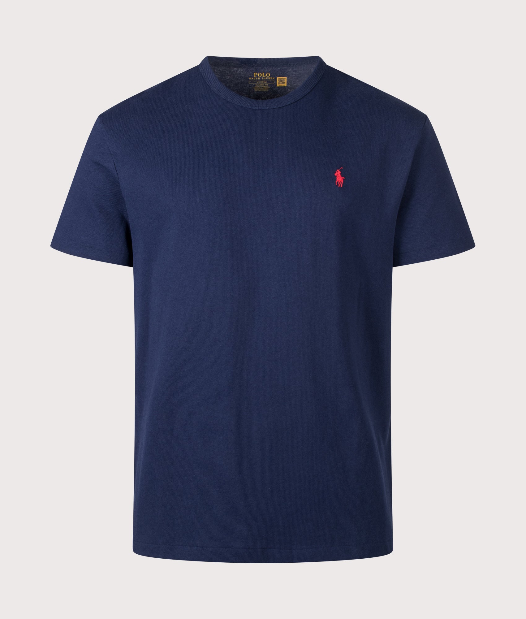 Polo Ralph Lauren Classic Fit Jersey T-Shirt in Newport Navy at EQVVS Menswear. Front shot.