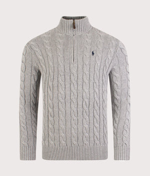 Cable-Knit-1/4-Zip-Sweat-Grey-Polo-Ralph-Lauren-EQVVS