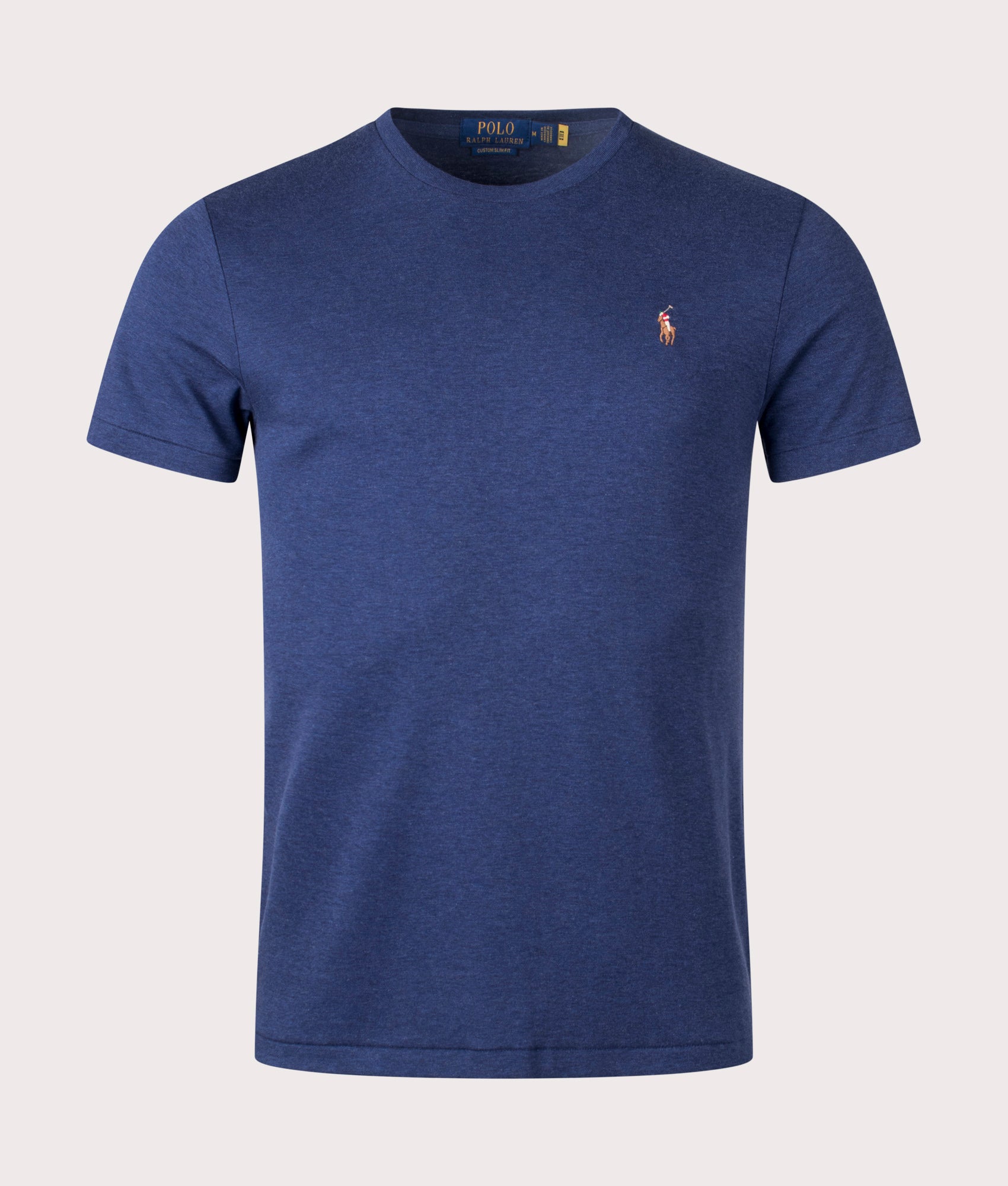 Polo Ralph Lauren Slim Fit Cotton T-Shirt Spring Navy Front Shot EQVVS