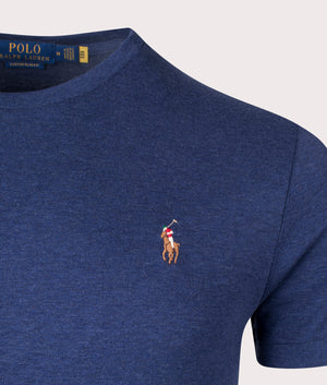 Polo Ralph Lauren Slim Fit Cotton T-Shirt Spring NavyDetail Shot EQVVS