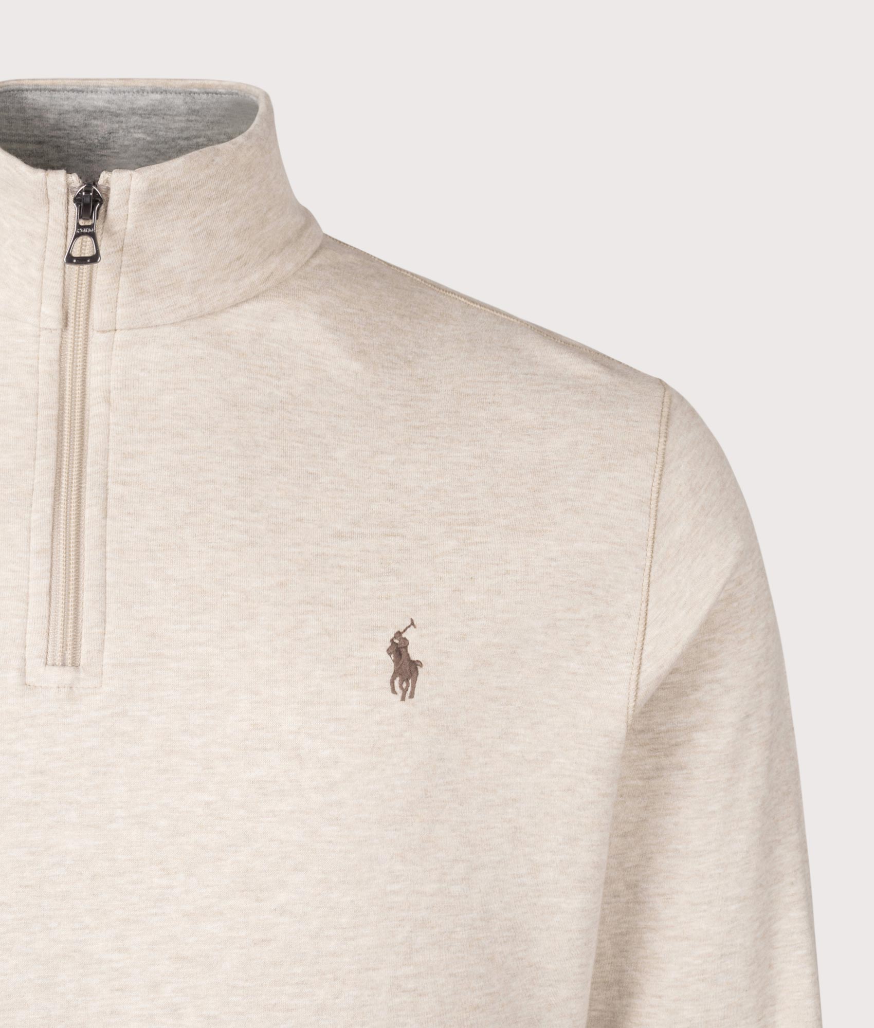 Quarter Zip Sweatshirt. Shot by EQQVS. Detail shot.
