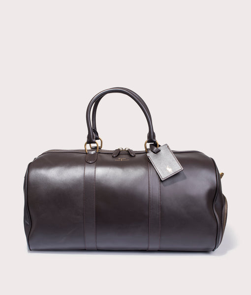 Smooth Leather Duffel Bag in Black Polo Ralph Lauren EQVVS