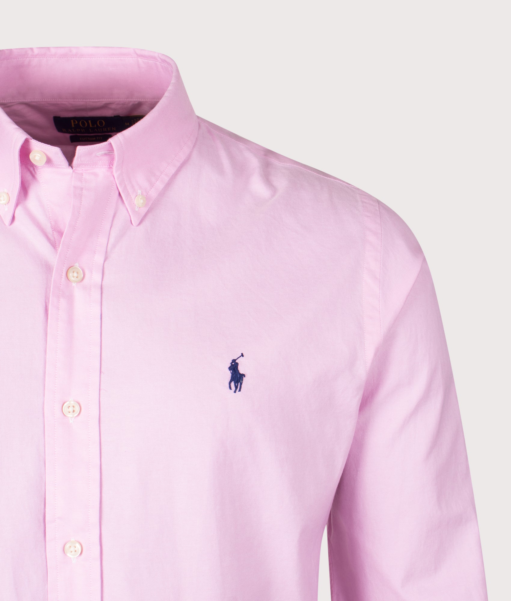 Custom Fit Stretch Oxford Shirt. Shot by EQVVS. Detail shot.