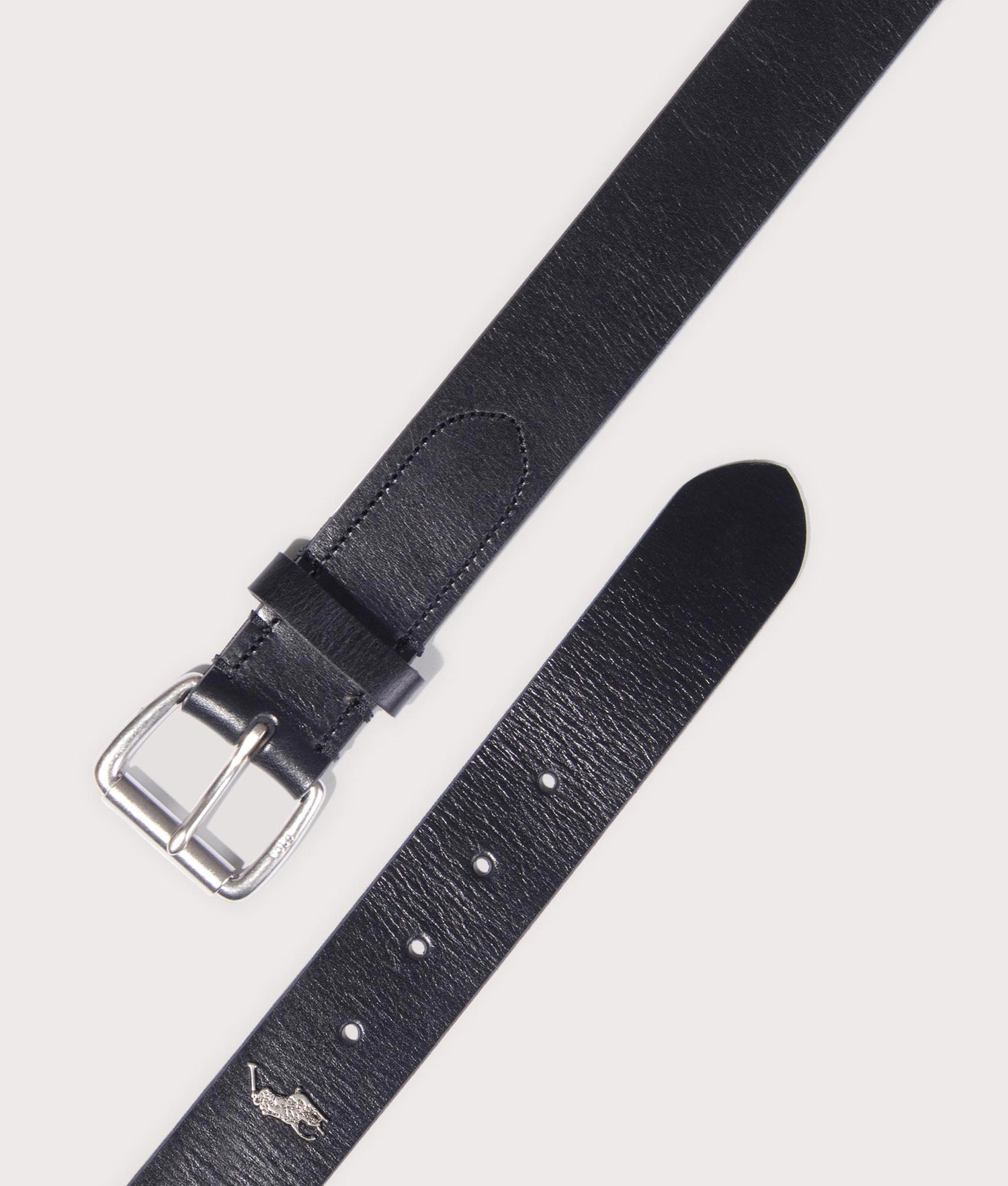 Tumbled Leather Belt Black | Polo Ralph Lauren | EQVVS