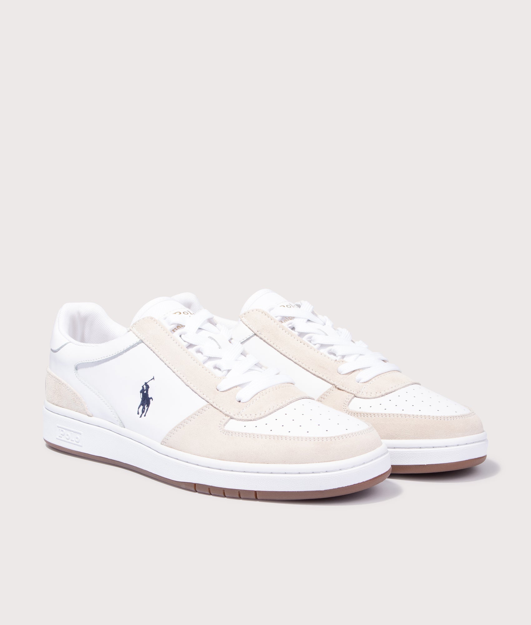 Court Leather-Suede Sneakers. Shot by EQVVS. Front angled shot.