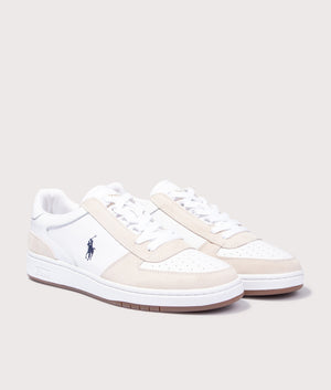 Court Leather-Suede Sneakers. Shot by EQVVS. Front angled shot.