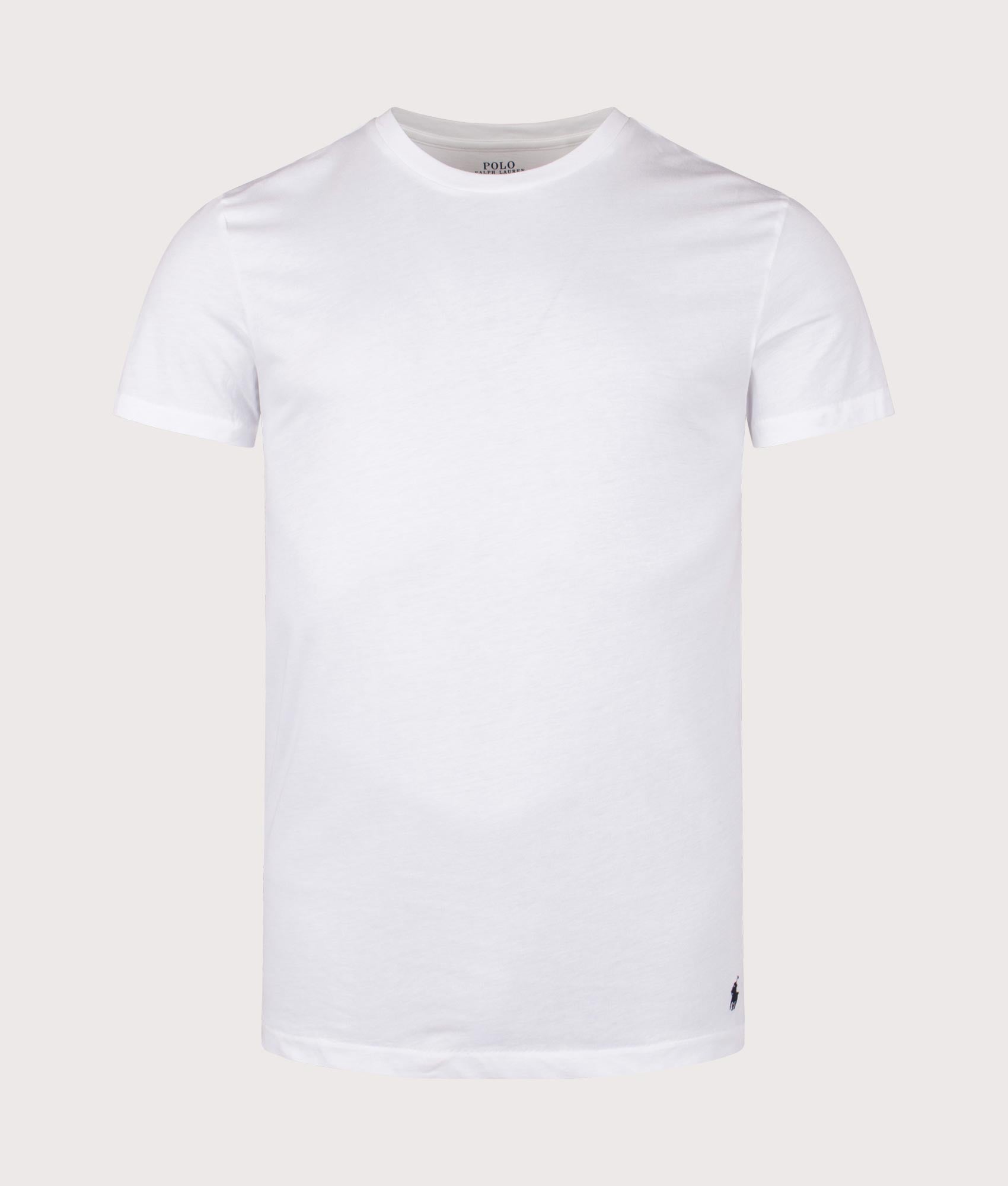 Polo Ralph Lauren 3 Pack Crewneck T-Shirt in White. Shot at EQVVS. Front shot 