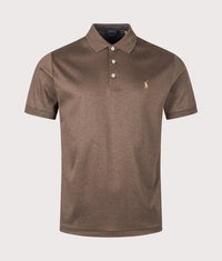 Custom Slim Fit Soft Cotton Polo Shirt: 094 Nutmeg Brown Heather 
