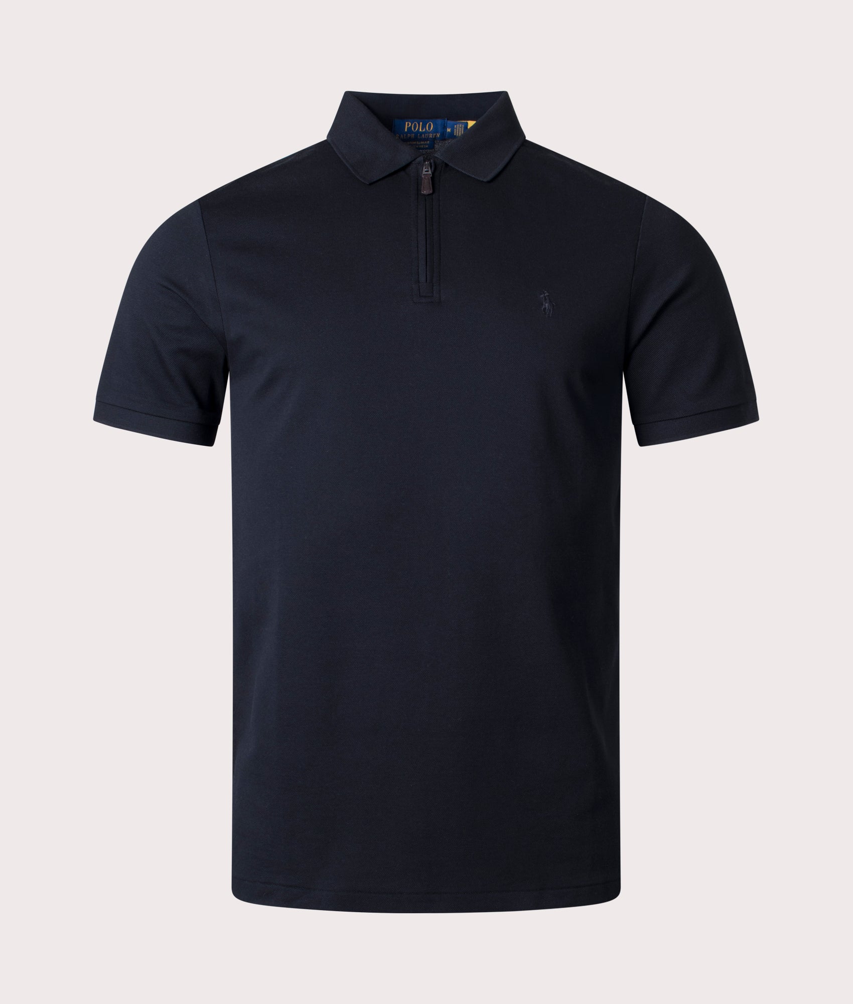 Custom-Slim-Fit-Stretch-Mesh-Polo-Shirt-001-Polo-Black