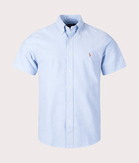Custom Fit Short Sleeve Lightweight Oxford Shirt: 001 BSR Blue 