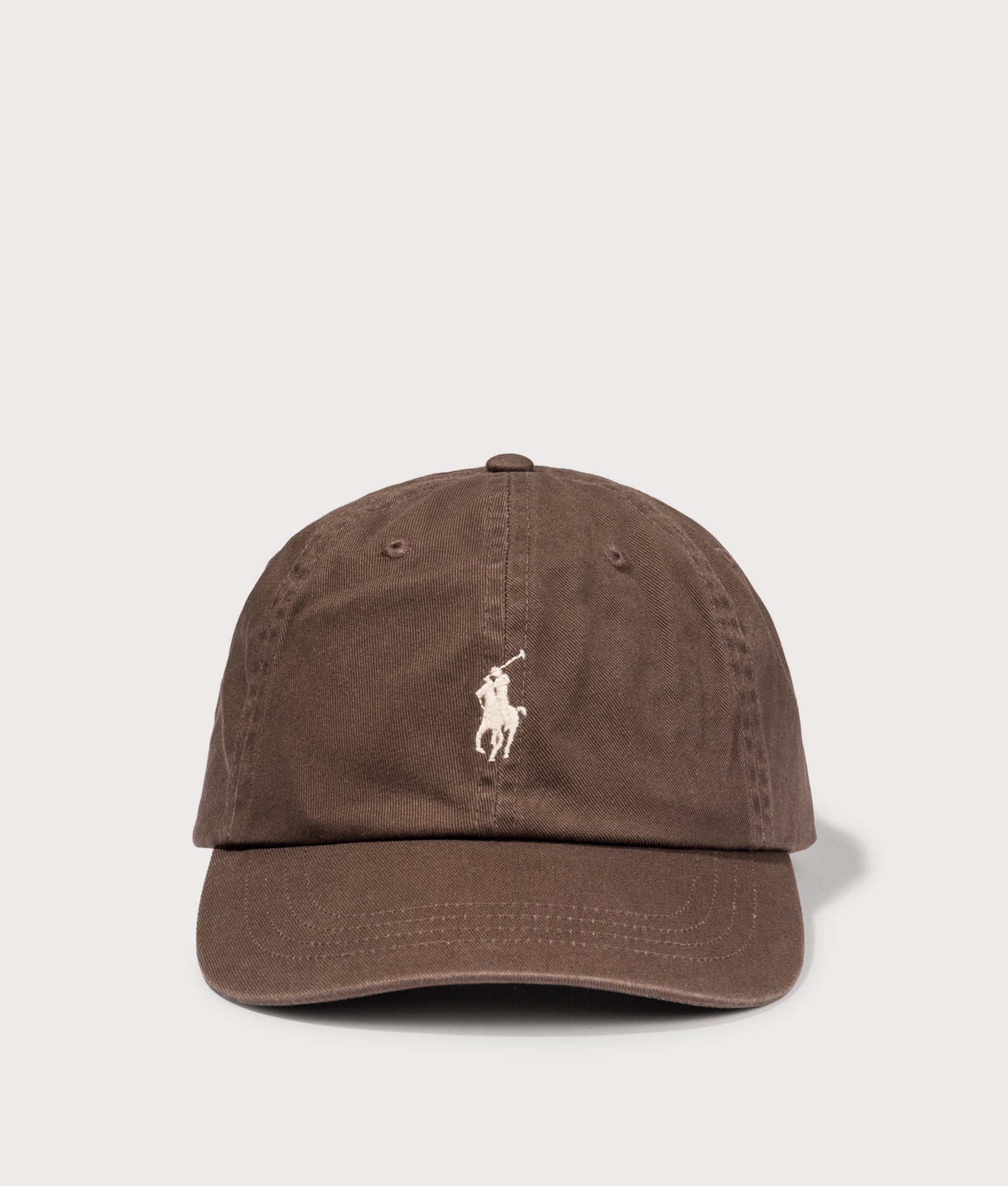 Cotton Chino Baseball Cap in Cooper Brown | Polo Ralph Lauren | EQVVS | Front shot 