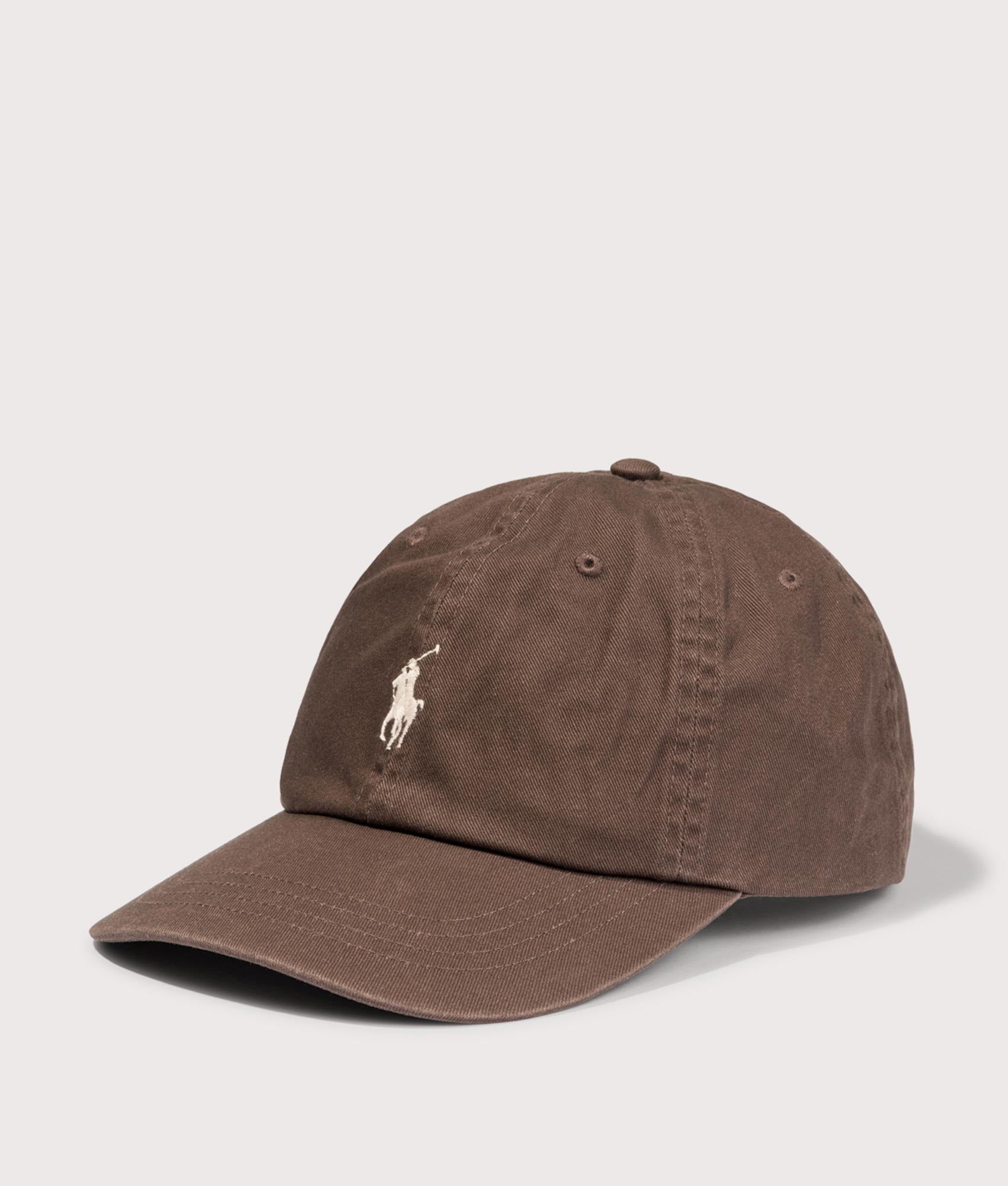 Cotton Chino Baseball Cap in Cooper Brown | Polo Ralph Lauren | EQVVS | Front angle shot 