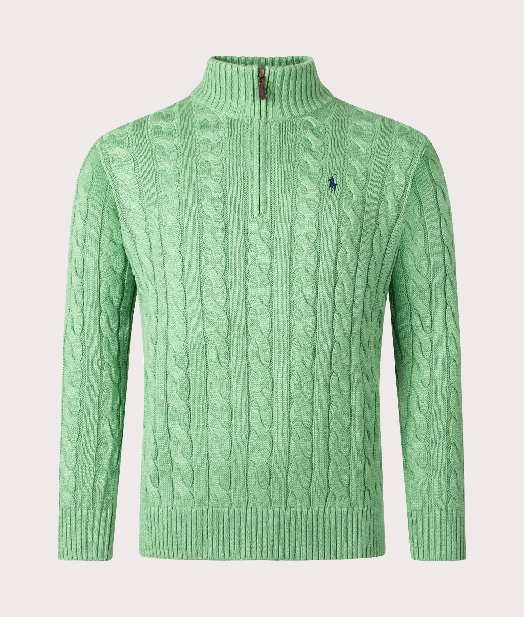 Cable-Knit-Quarter-Zip-Jumper-Fieldgreen-Heather-Polo-Ralph-Lauren-EQVVS
