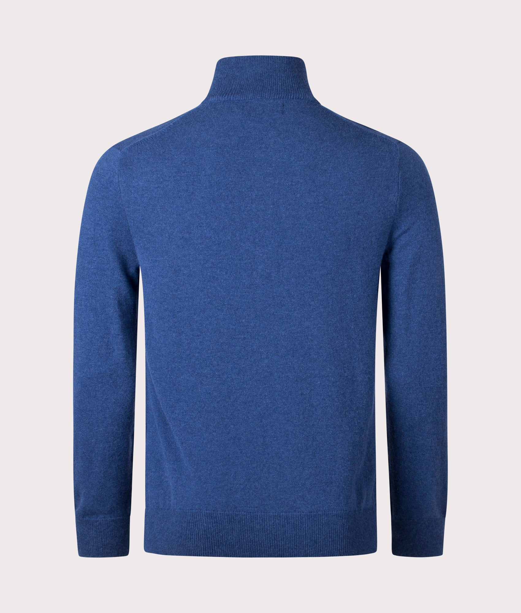 Merino Wool Quarter Zip Jumper Blue - Polo Ralph Lauren - EQVVS