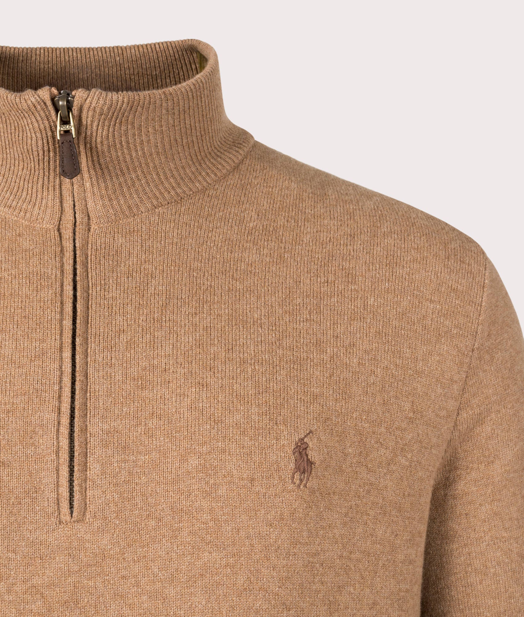 Merino-Wool-Quarter-Zip-Jumper-013 Latte-Brown-Heather-Polo-Ralph-Lauren-EQVVS