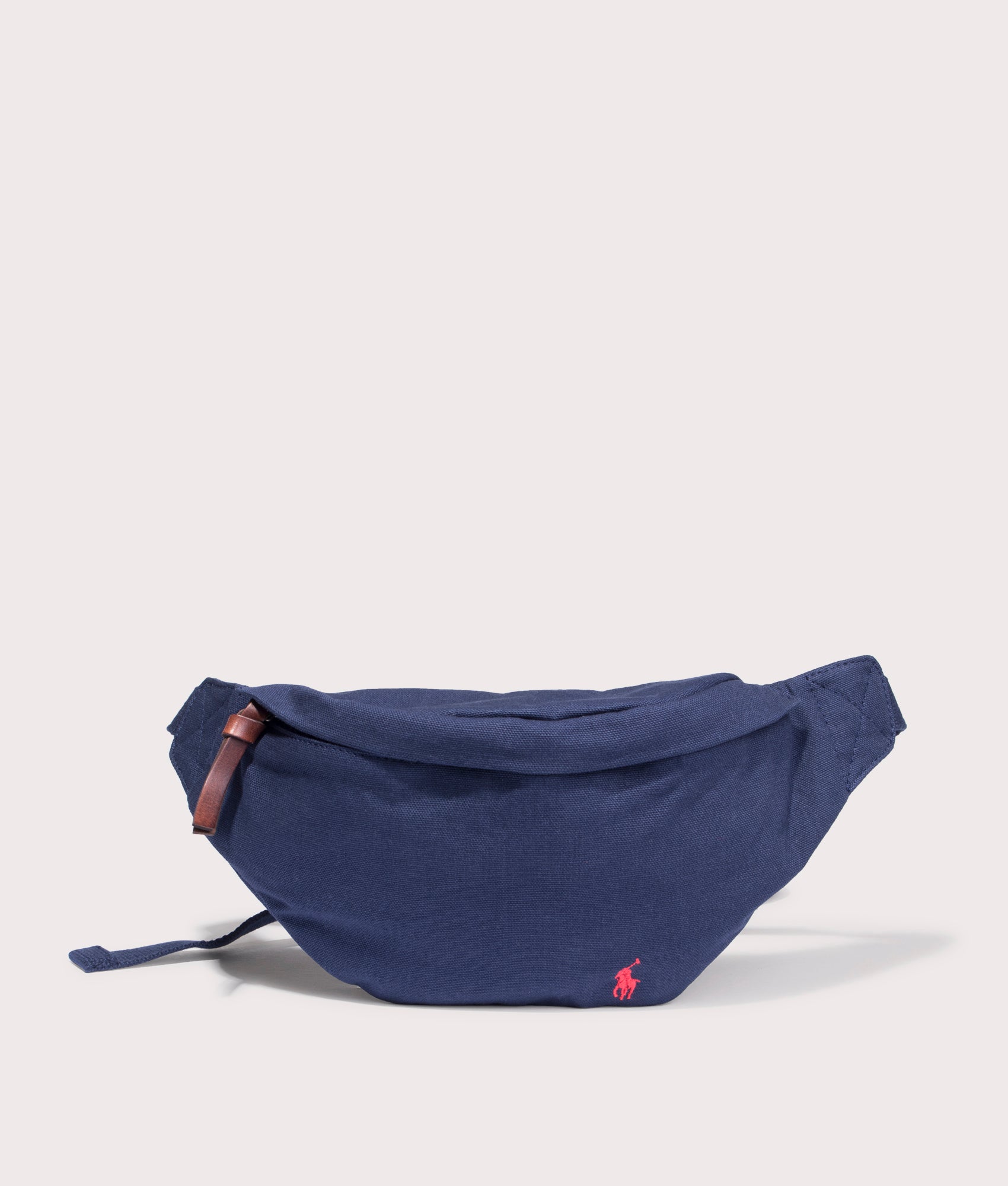 Polo Ralph Lauren Canvas Waist Bag in Newport Navy at EQVVS. Front SHot