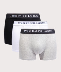 3 Pack Stretch Cotton Trunks: 003 3Pk White/Polo Black/Andover Heather 
