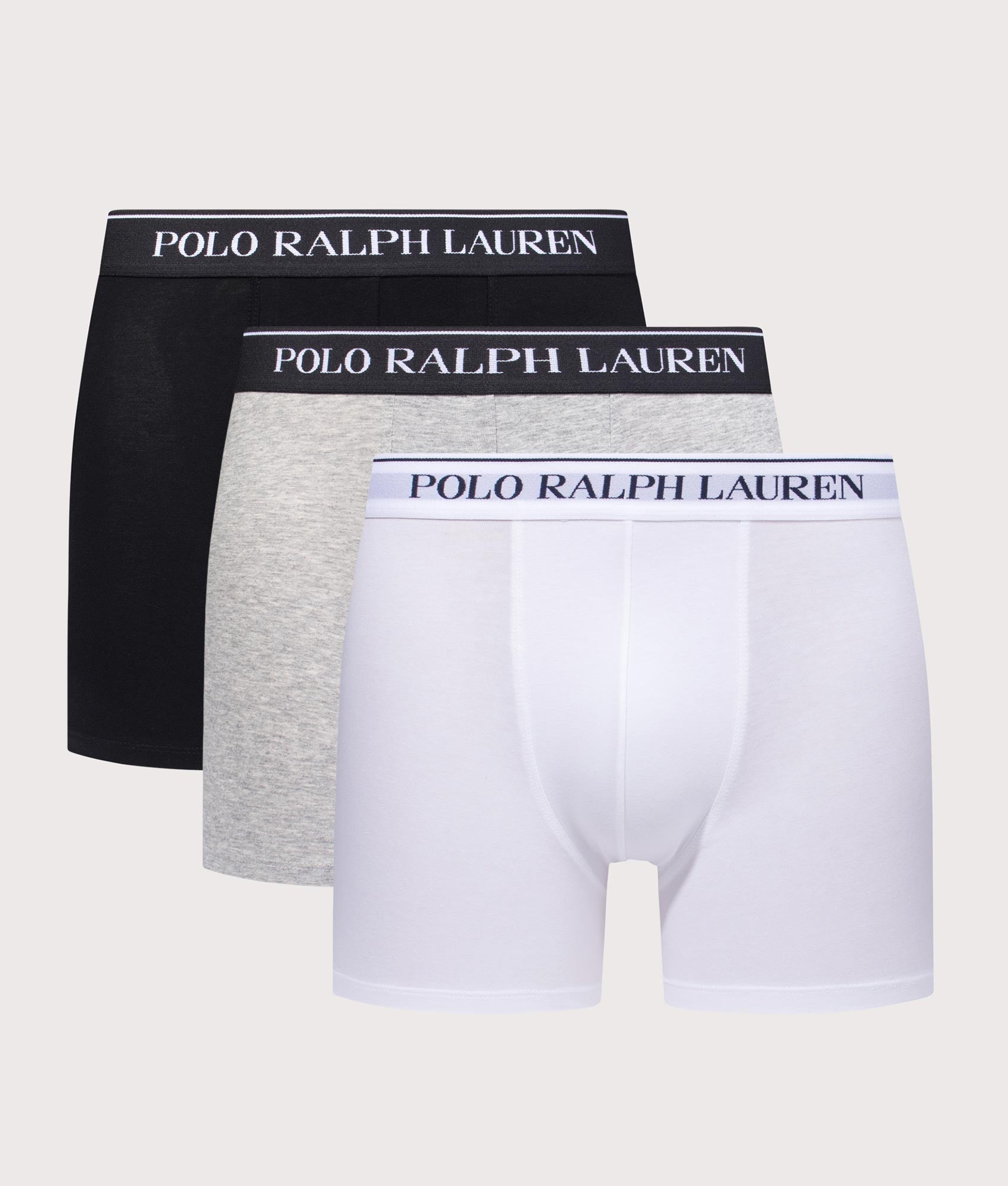 Classic Jersey Trunks 3 Pack | White/Polo Black/Andover Heather | Cotton | Polo Ralph Lauren | EQVVS | Trunks shot 