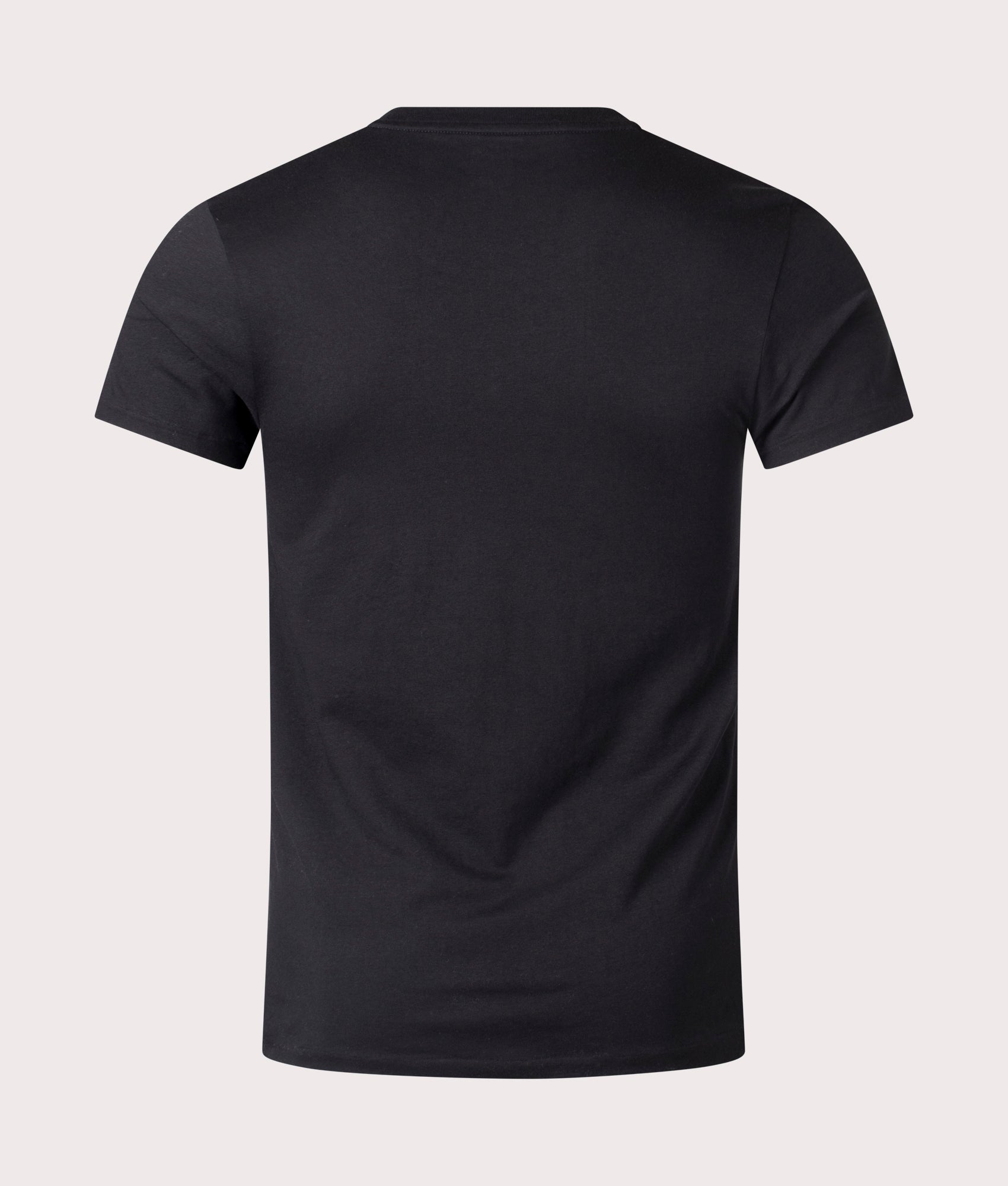 Polo Ralph Lauren 2 Pack Classic Crewneck Undershirt T-Shirt in Black. Shot at EQVVS. Back shot 