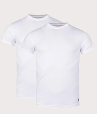 2 Pack Classic Crewneck Undershirt T-Shirt: 002 2Pk White/White 