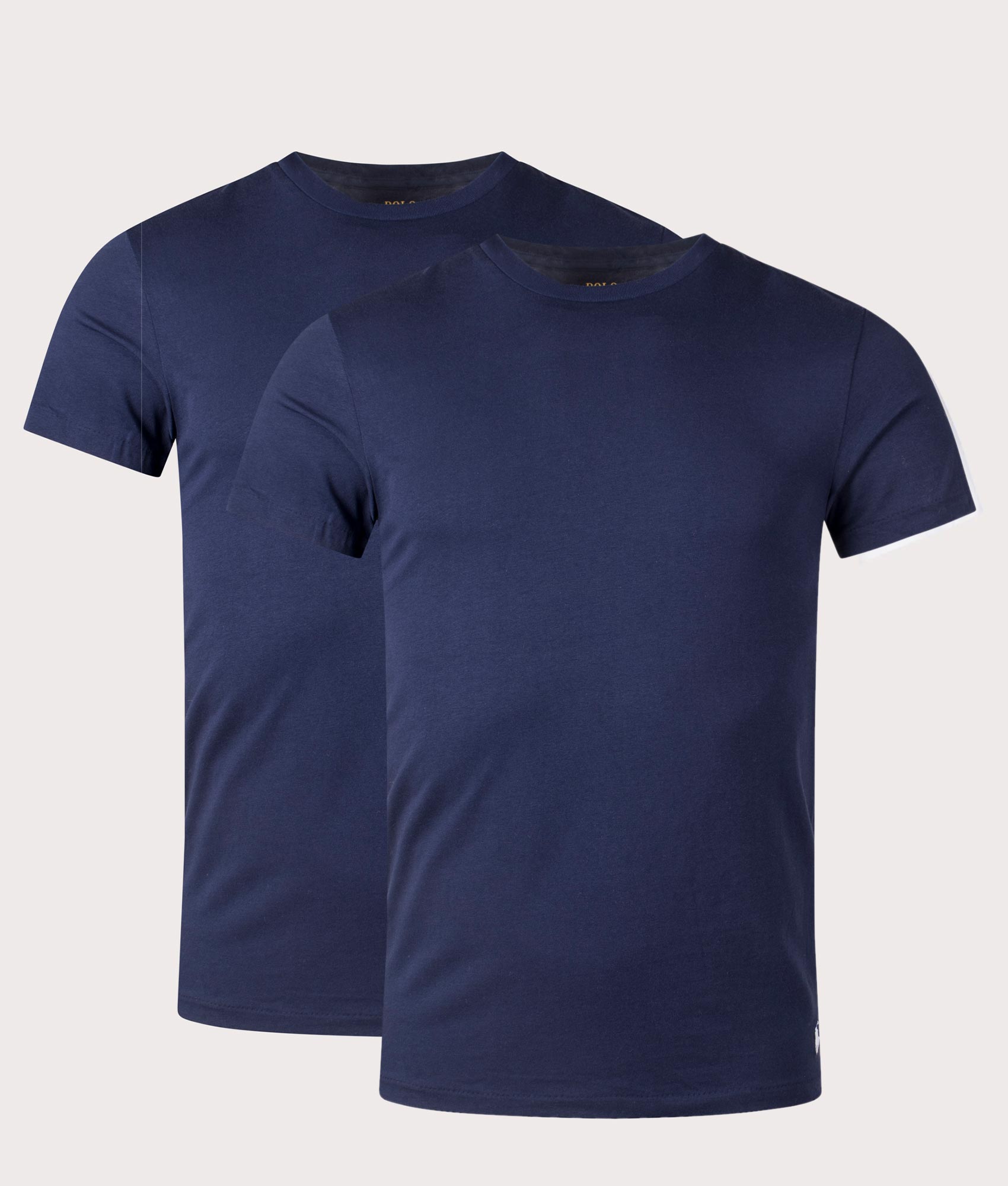 Polo Ralph Lauren 2 Pack Classic Crewneck Undershirt T-Shirt in Navy. Shot at EQVVS. Two Pack shot 