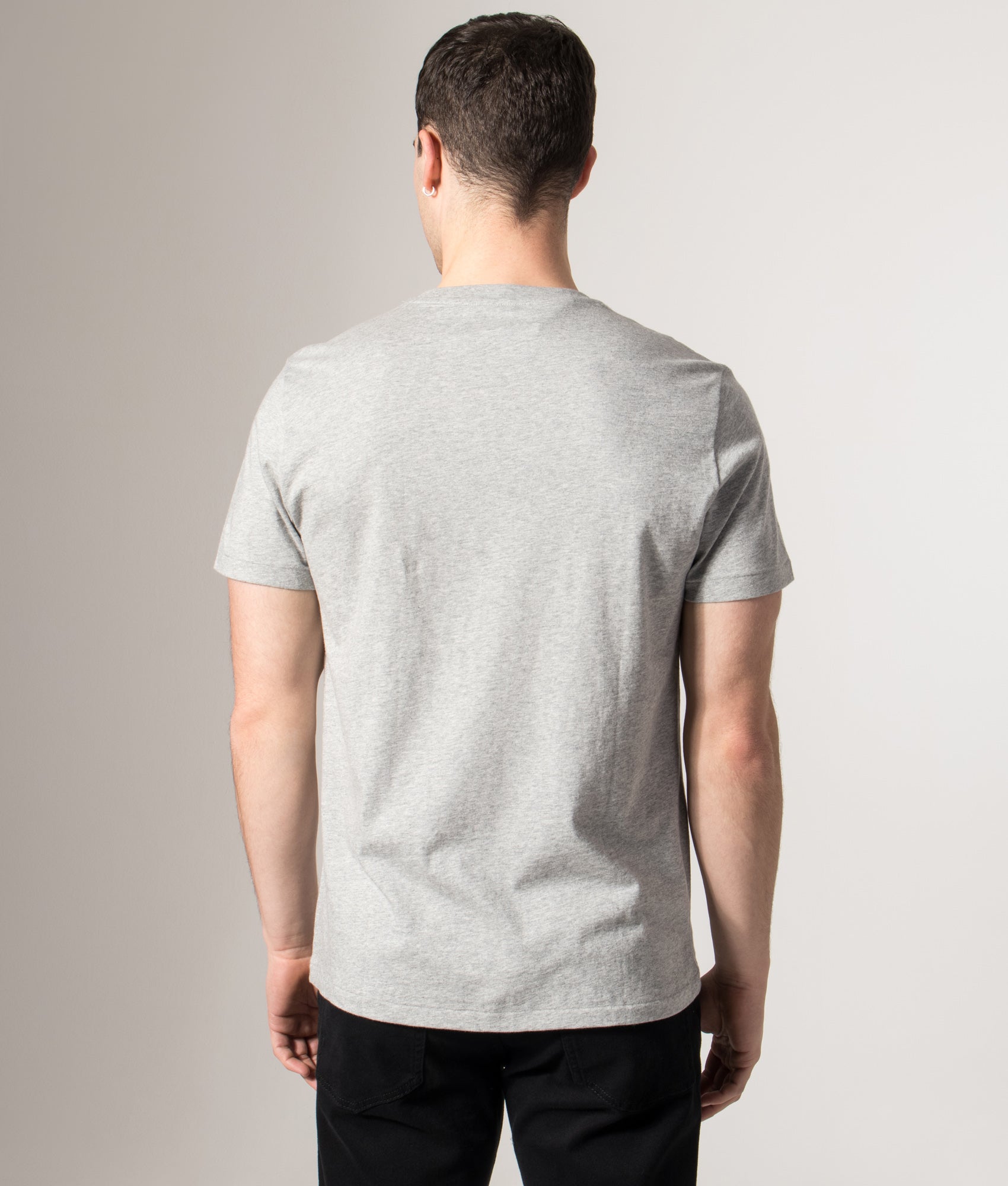Polo Ralph Lauren Classic Fit (Relaxed) Lightweight T-Shirt in Andover Heather at EQVVS Menswear. Model back shot.