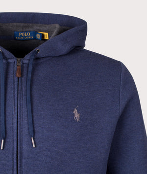 Double Knit Zip Through Hoodie Navy Heather | Ralph Lauren