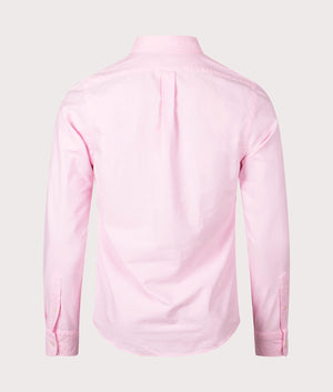 Polo Ralph Lauren Slim Fit Garment-Dyed Oxford Shirt in Carmel Pink, 100% Cotton Back Shot at EQVVS