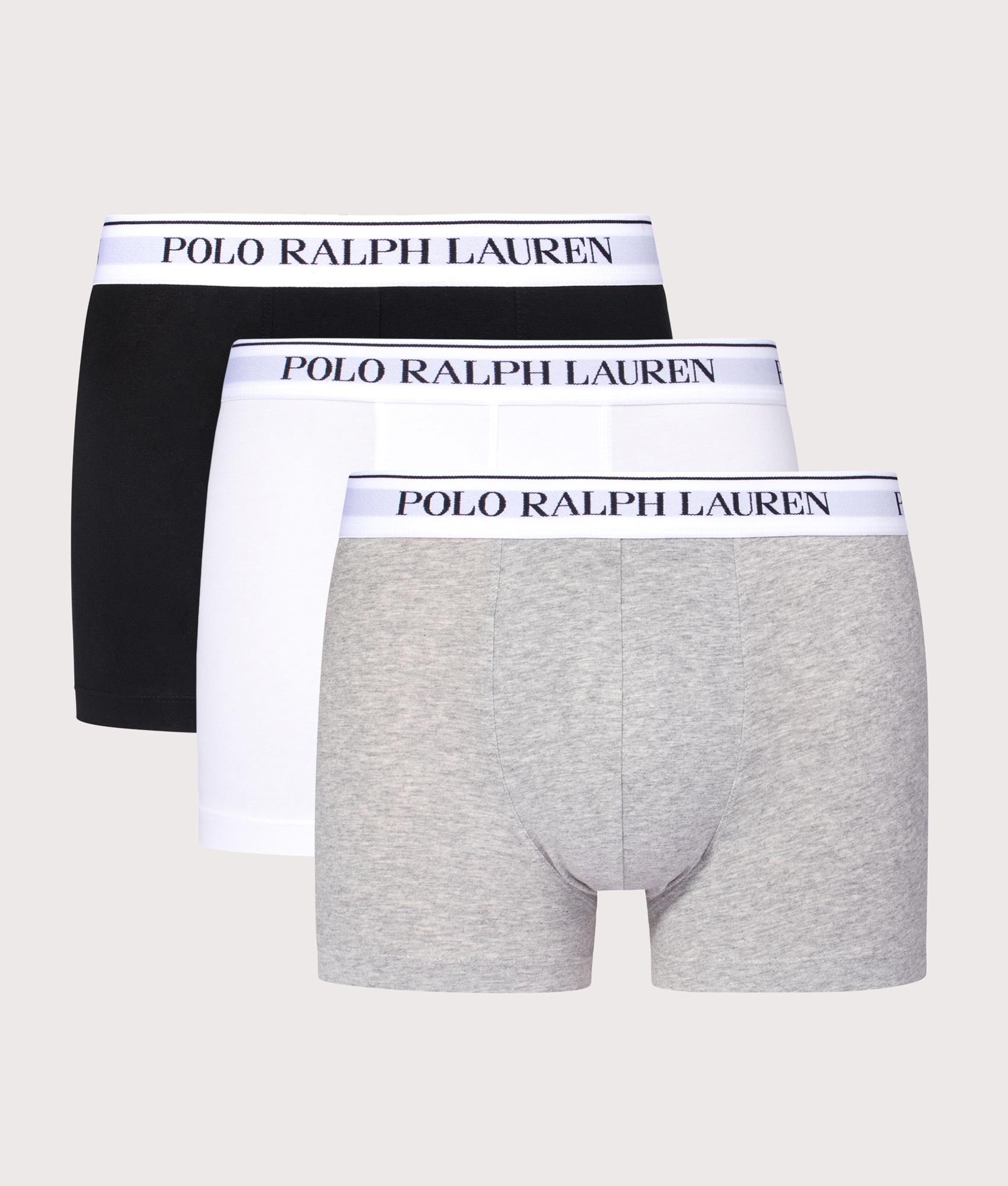 3 Pack Classic Stretch Cotton Trunks. Shot by EQVVS. Front shot.