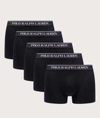 5 Pack Classic Stretch Cotton Trunks: 001 5Pk Black 