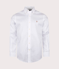 Custom Fit Oxford Dress Shirt: 001 White 