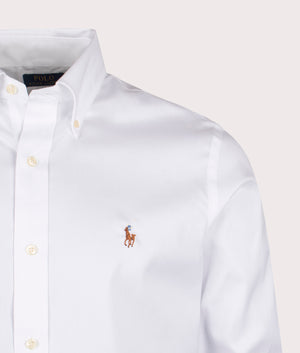 Custom Fit Oxford Dress Shirt in White | Polo Ralph Lauren | EQVVS