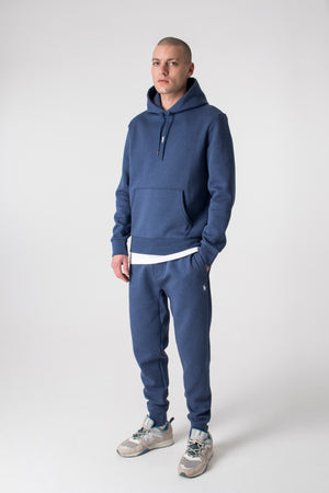 Double Knit Central Logo Hoodie Derby Blue - Polo Ralph Lauren - EQVVS - Matching set 