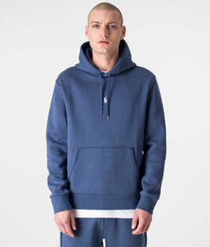 Double Knit Central Logo Hoodie Derby Blue - Polo Ralph Lauren - EQVVS 