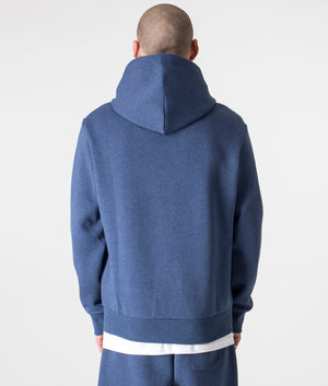 Double Knit Central Logo Hoodie Derby Blue - Polo Ralph Lauren - EQVVS Reverse
