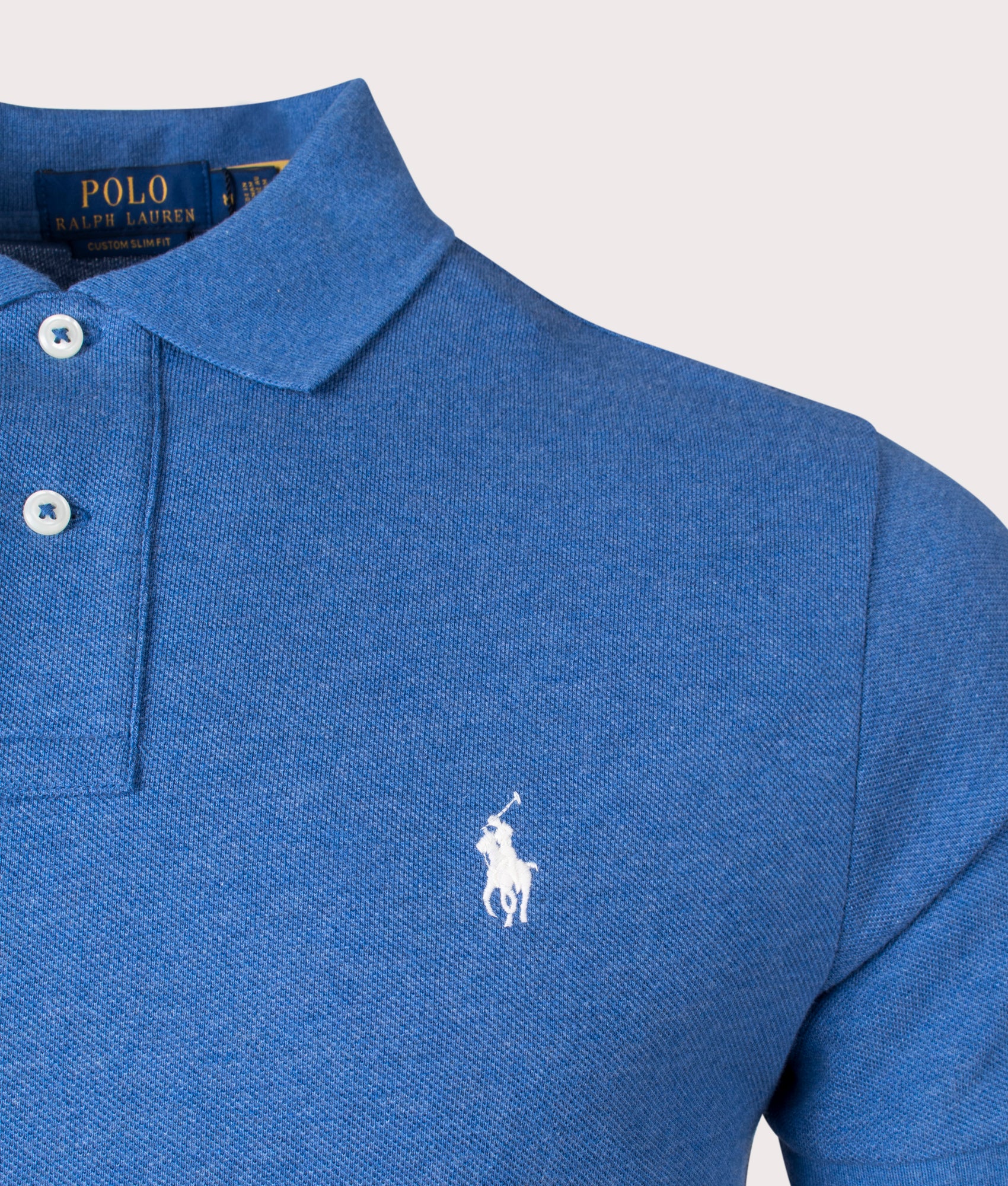 Slim Fit Mesh Polo Shirt Fog Heather blue Polo Ralph Lauren EQVVS 