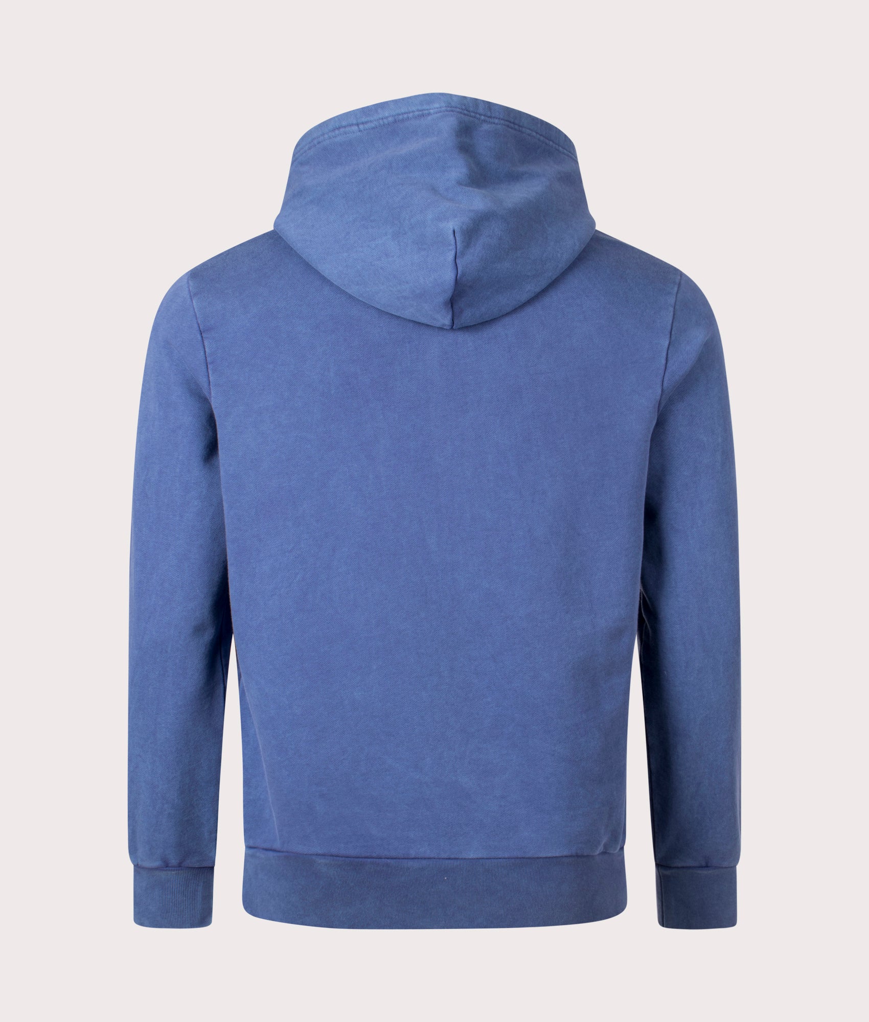 Polo Ralph Lauren Loopback Fleece Hoodie in Light Navy Blue, 100% Cotton Back Shot at EQVVS