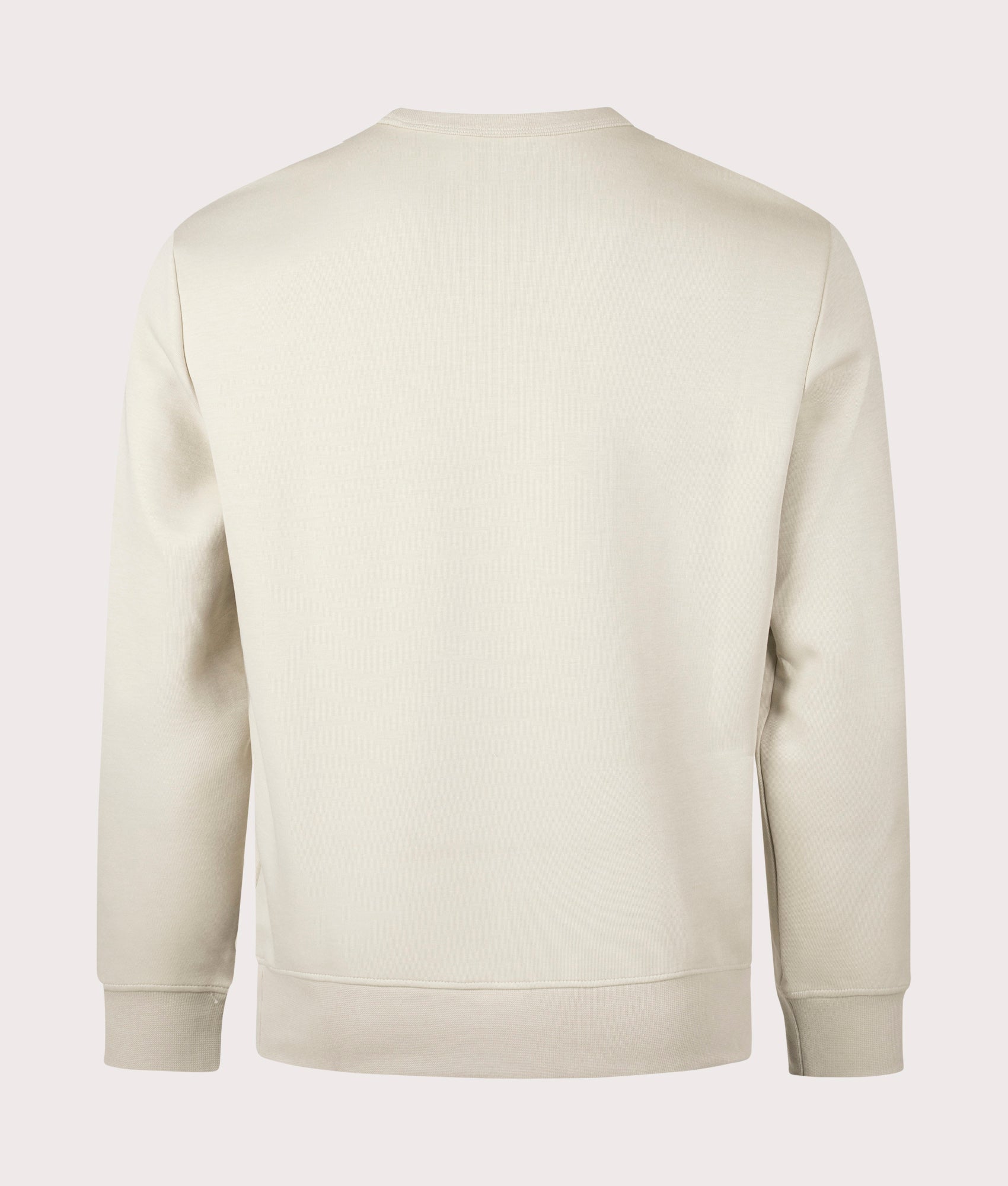 Pocket Zip Sweatshirt in Classic Stone by Polo Ralph Lauren. EQVVS Back Angle Shot.