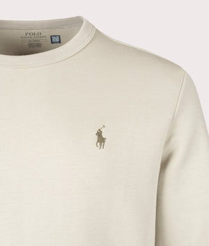 Pocket Zip Sweatshirt in Classic Stone by Polo Ralph Lauren. EQVVS Detail Shot.